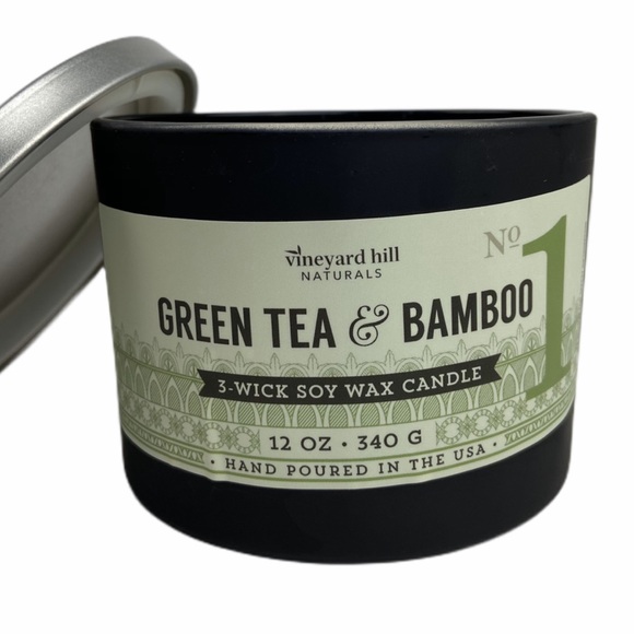 Other - Vineyard Hill Green Tea & Bamboo Soy Candle 12 oz.